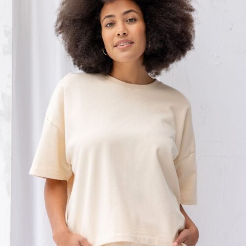 Joy Sweatshirt Tee | Natural (L only)
