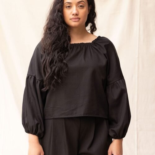 Mahina Denim Top | Black